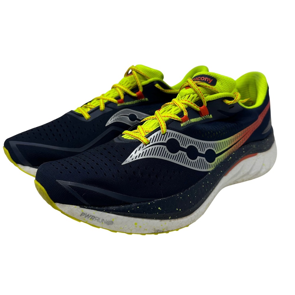Saucony Endorphin Speed 4 Mens 13 Running Shoes Vizi Pro Navy Yellow S20688-65